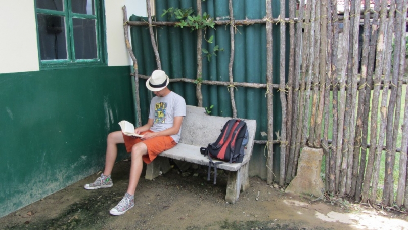 Victor reading